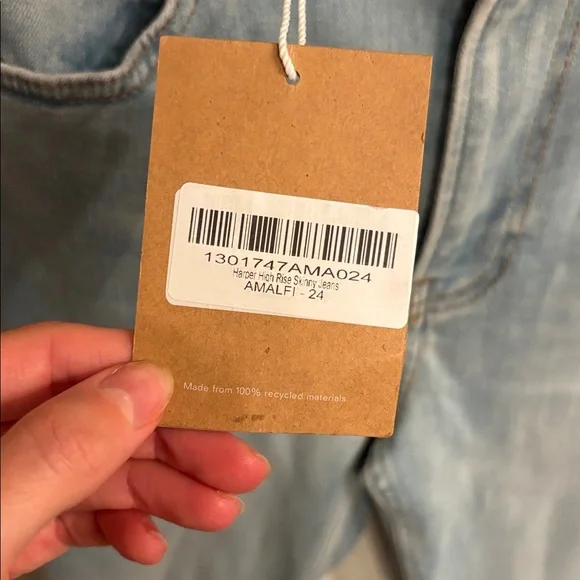 Reformation Harper High Rise Skinny Jeans Amalfi Size 24 - Picture 6 of 6
